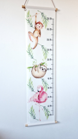 Textielposter Groeimeter 'Tropical'