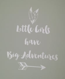 Muursticker 'Little Girls have big Adventures'
