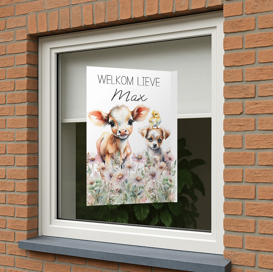 Geboortebord Babydieren