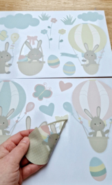 Raamstickers Pasen in kleur | HERBRUIKBAAR & DUBBELZIJDIG