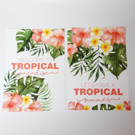 Poster 'Welcome to Tropical Paradise' 21 X 29,7 cm A4