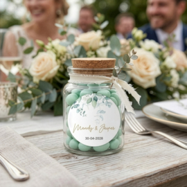 Gepersonaliseerde etiketten 'Eucaluptus' | 20 stuks | 5 cm