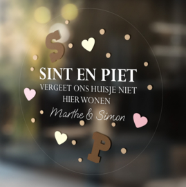 Raamsticker Sinterklaas - Strooigoed - HERBRUIKBAAR