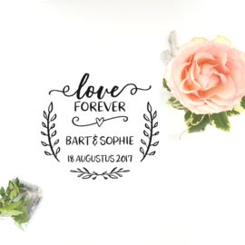 Label  Love Forever - met eigen namen