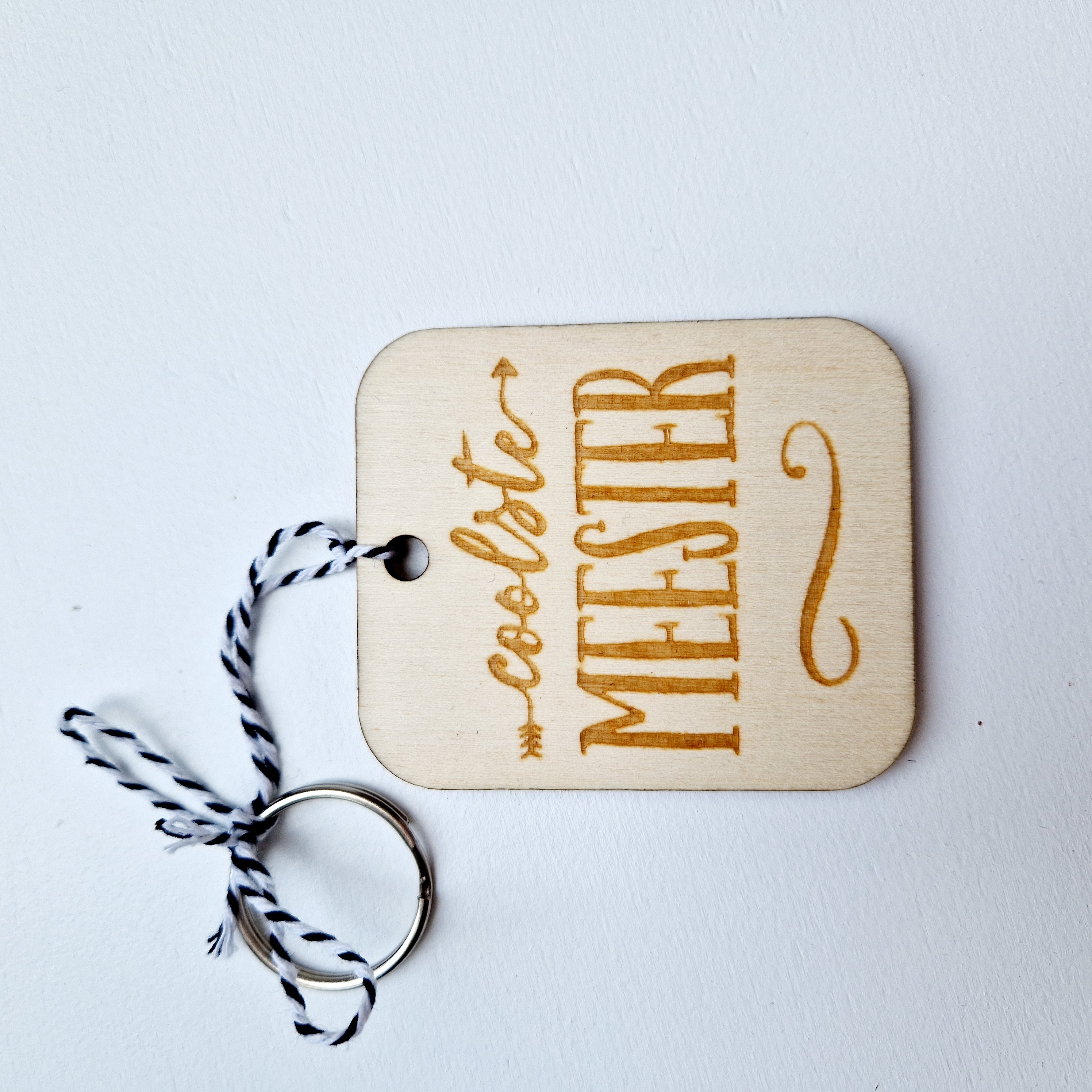Sleutelhanger 'Coolste meester' - rechthoek