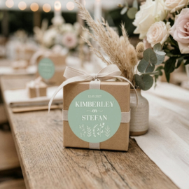 Gepersonaliseerde etiketten 'Veldbloemen 2' | 20 stuks | 5 cm