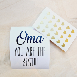 Vinylsticker 'Oma You are the Best!!!'