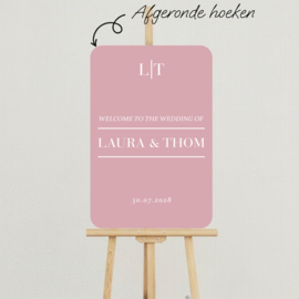 Welkomstbord Bruiloft 'Modern' | 40 x 60 cm