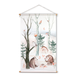 Textielposter 'Forest Friends'