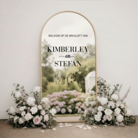 Sticker Welkomstbord Bruiloft 'Veldbloemen 2' | Stickervinyl