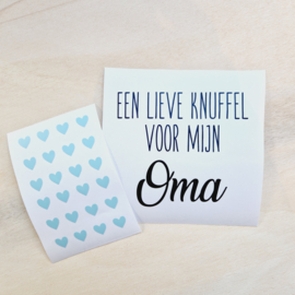 Vinylsticker 'Een lieve knuffel voor mijn oma'