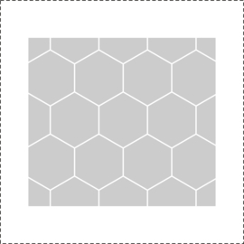 Glasfolie / Raamfolie Geometrische zeshoekjes- band