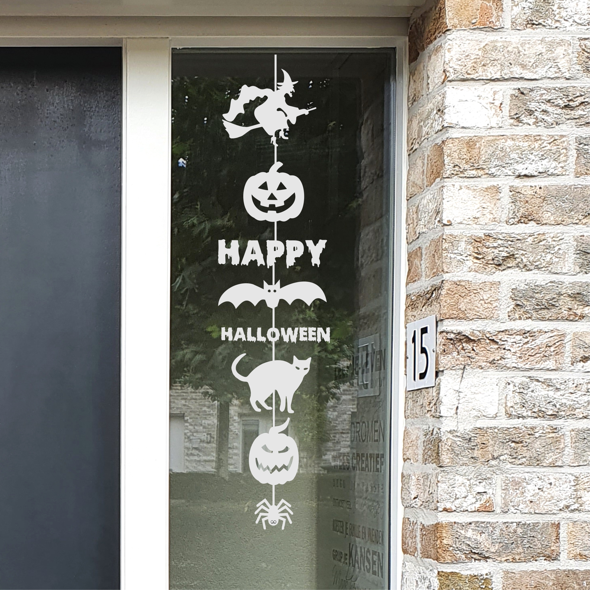Raamstickers slingers Halloween, Sinterklaas en Kerstballen | COMBI-DEAL | HERBRUIKBAAR