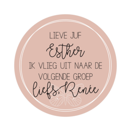 Label full color 'Uitvliegen'- rond