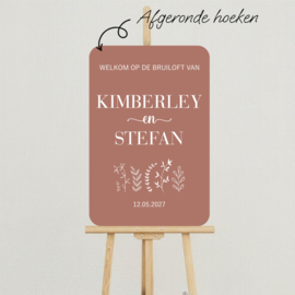 Welkomstbord Bruiloft 'Veldbloemen' | 40 x 60 cm