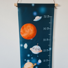 Textielposter Groeimeter 'In de ruimte'