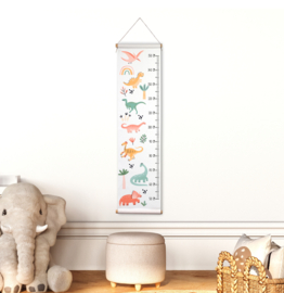 Textielposter Groeimeter 'Dino's'