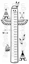 Muursticker 'Groeimeter Totempaal'