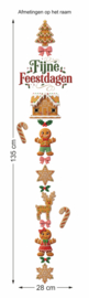 Kerst raamstickers dubbelzijdig herbruikbaar | Gingerbread Fijne Feestdagen