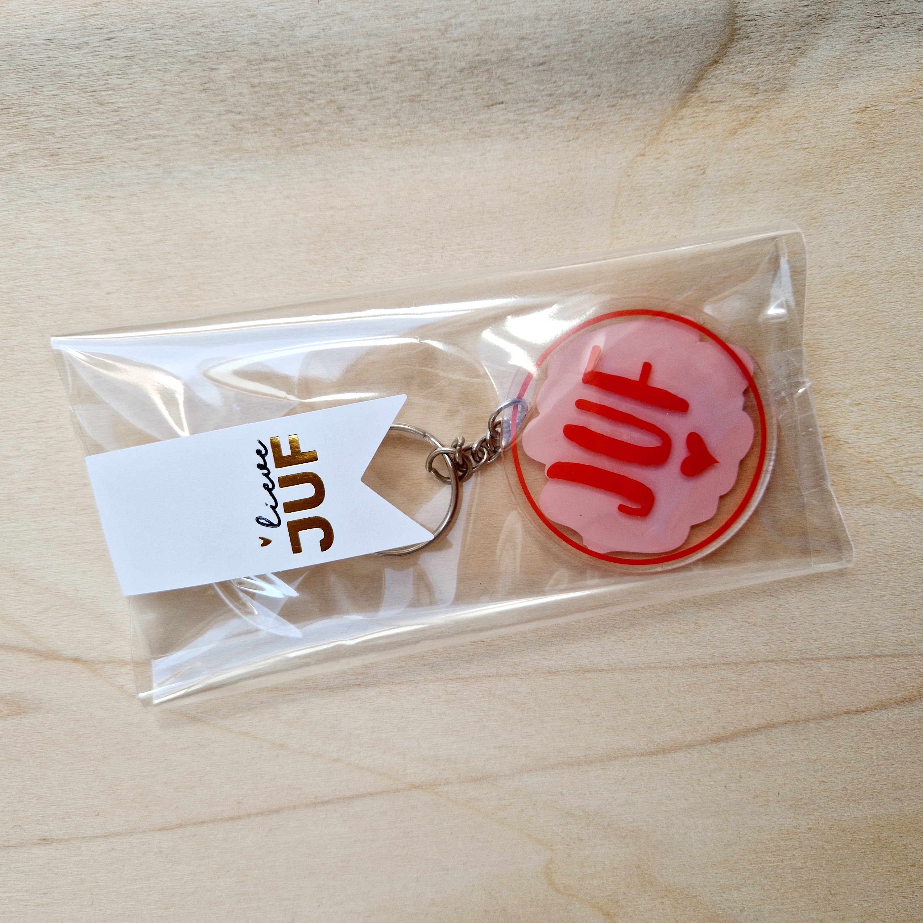 Sleutelhanger voor de Juf
