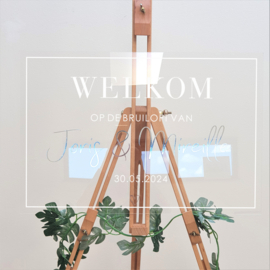 Bruiloft Welkomstbord 'Welkom Modern' | Transparant Acryl | 60 x 40 cm