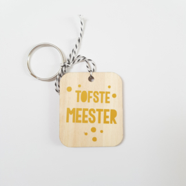 Sleutelhanger 'Tofste Meester' - diverse vormen en kleuren
