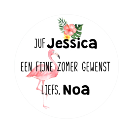 Label full color 'Fijne zomer' - rond