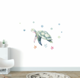 Muurstickers 'Zeeschildpad'