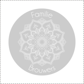 Glasfoliesticker / Raamsticker Mandala - rond