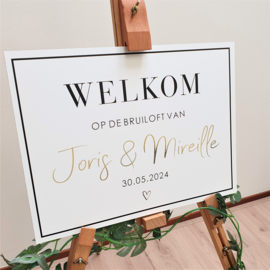 Bruiloft Welkomststicker 'Welkom Modern' | Stickervinyl