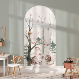 Muursticker Boog 'Forest Friends'