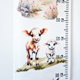 Textielposter Groeimeter 'Babydieren'