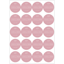 Gepersonaliseerde etiketten 'Modern' | 20 stuks | 5 cm