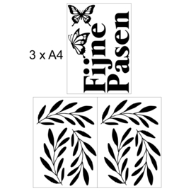 Herbruikbare Raamsticker Fijne Pasen | Krans