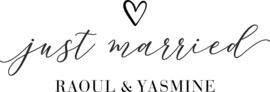 Bruiloft Sticker Just Married 'Welkom Klassiek' | Stickervinyl | 15 x 45 cm