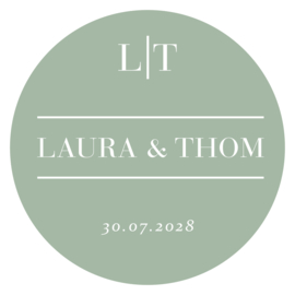 Gepersonaliseerde etiketten 'Modern' | 20 stuks | 5 cm