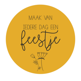 Cirkel 'Maak van iedere dag een feestje'