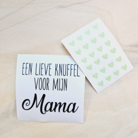 Vinylsticker 'Een lieve knuffel voor mijn mama'