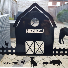 Uitbreidingsset Raamstickers Boerderij, HERBRUIKBAAR