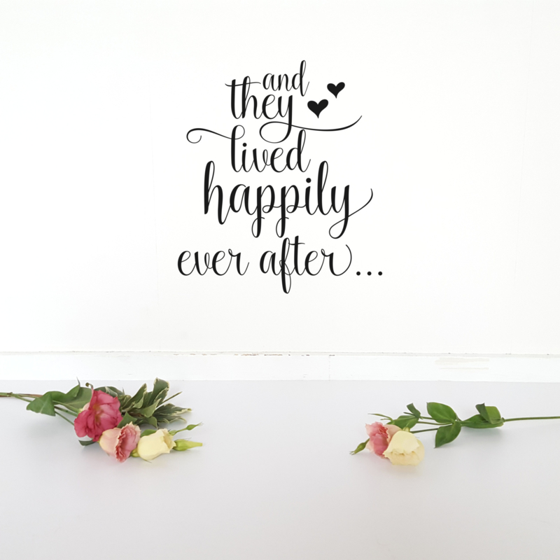 Muursticker 'And they lived happily ever after'