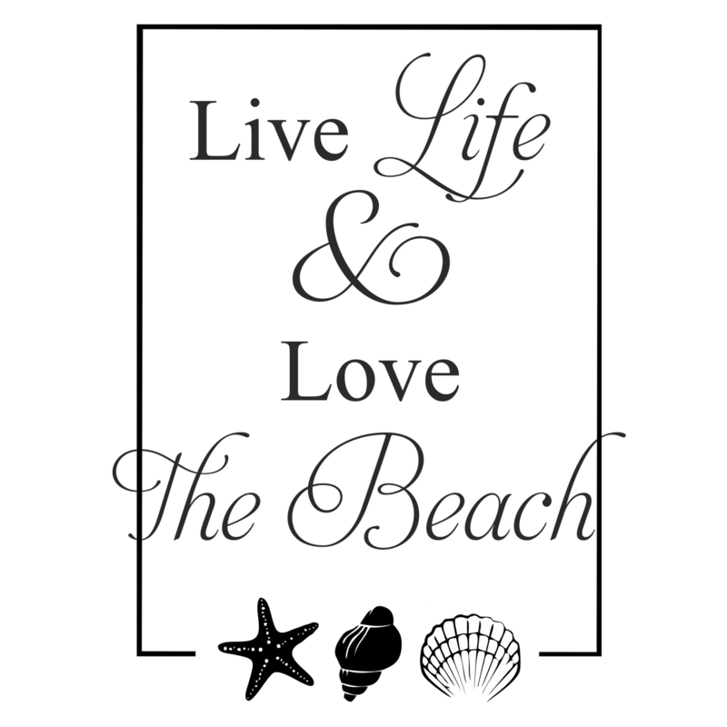 Live life & love the beach - small