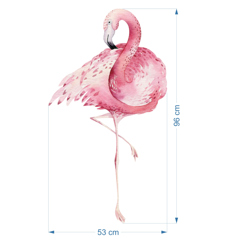 Muursticker 'Flamingo' - groot