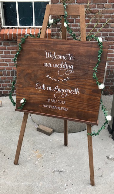 Muursticker 'Welcome to our wedding'