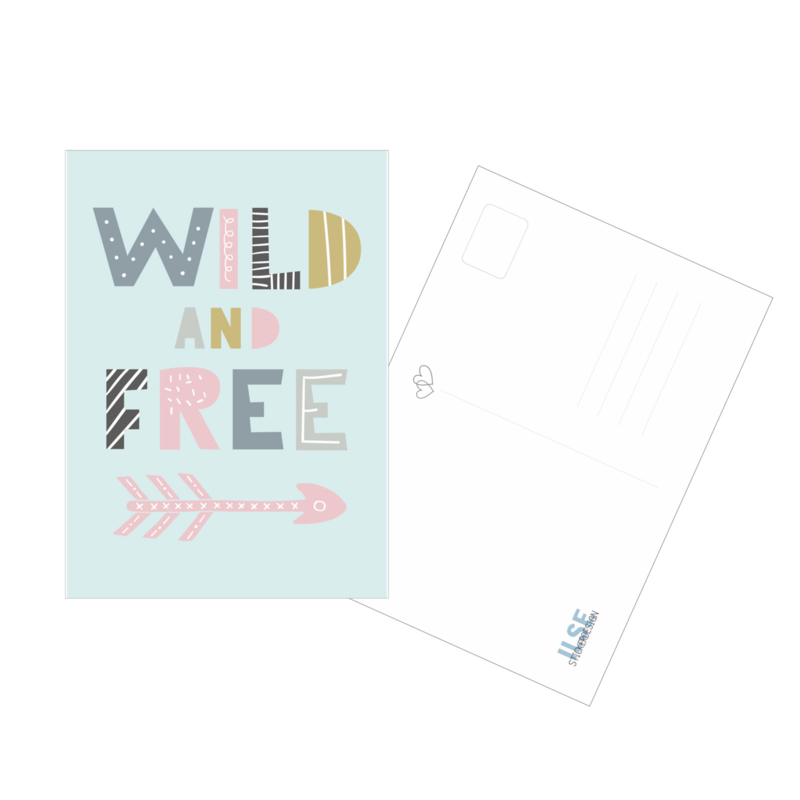 Postkaart / Interieurkaart 'Wild and Free'