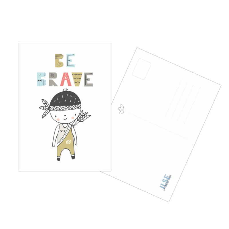 Postkaart / Interieurkaart 'Be Brave'