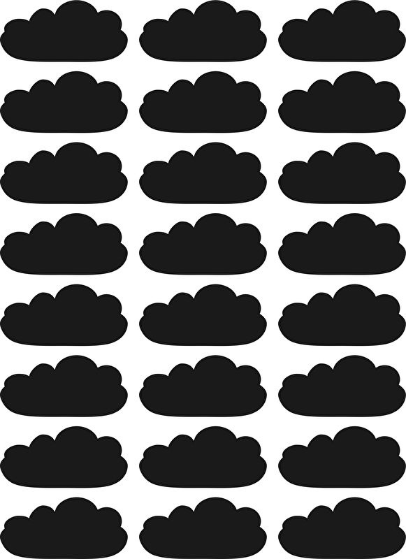 Muursticker 'Wolken' 24 stuks