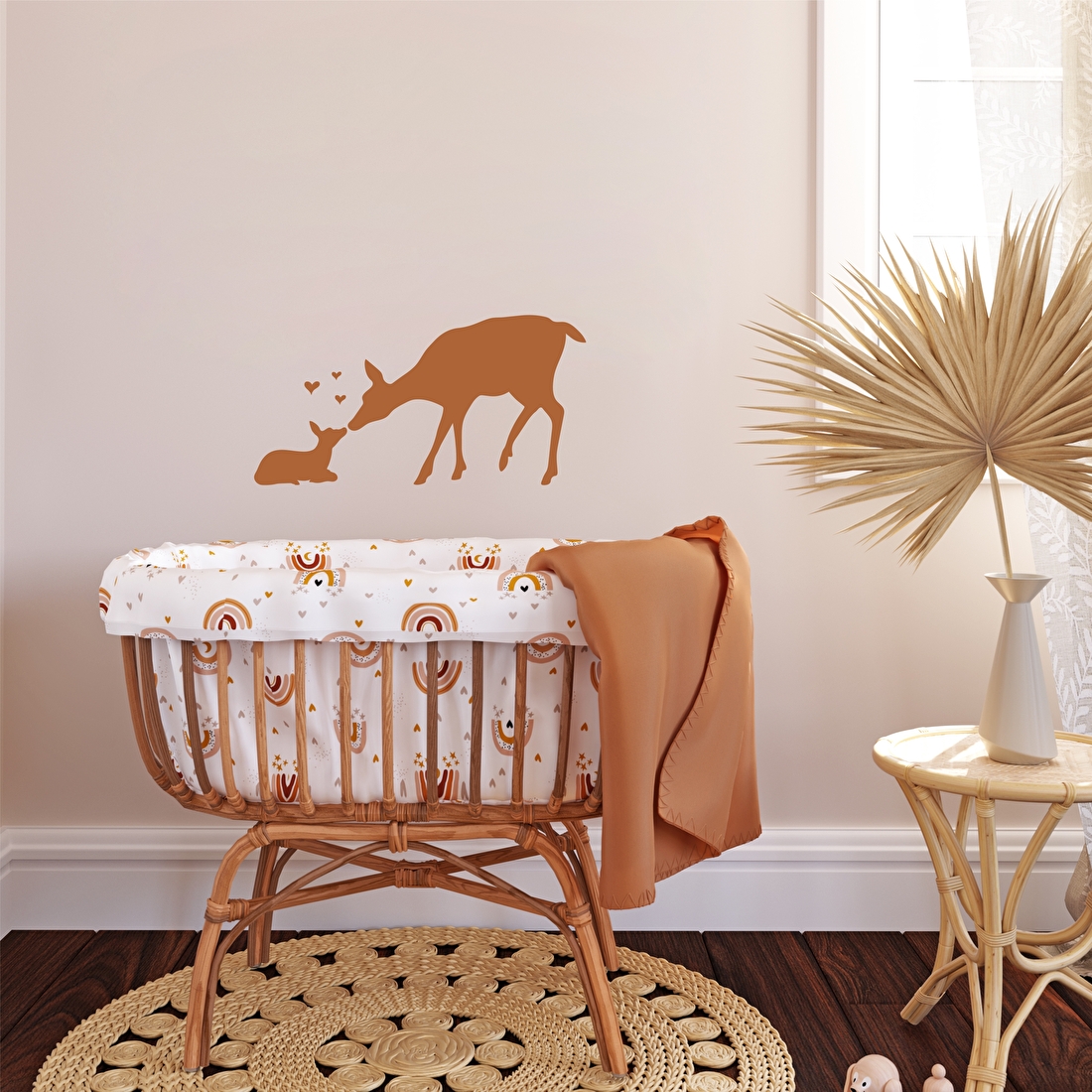 muurstickers babykamer kinderkamer hertjes herten