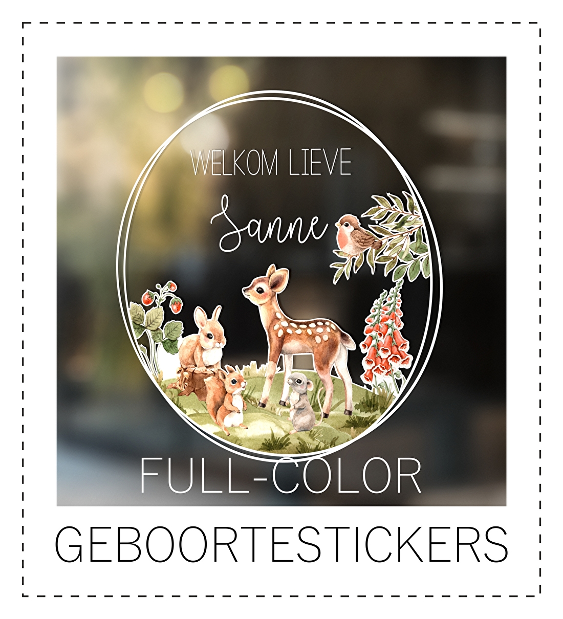 FULL COLOR FULL-COLOR FULL COLOUR FULL-COLOUR GEBOORTE RAAMSTICKERS