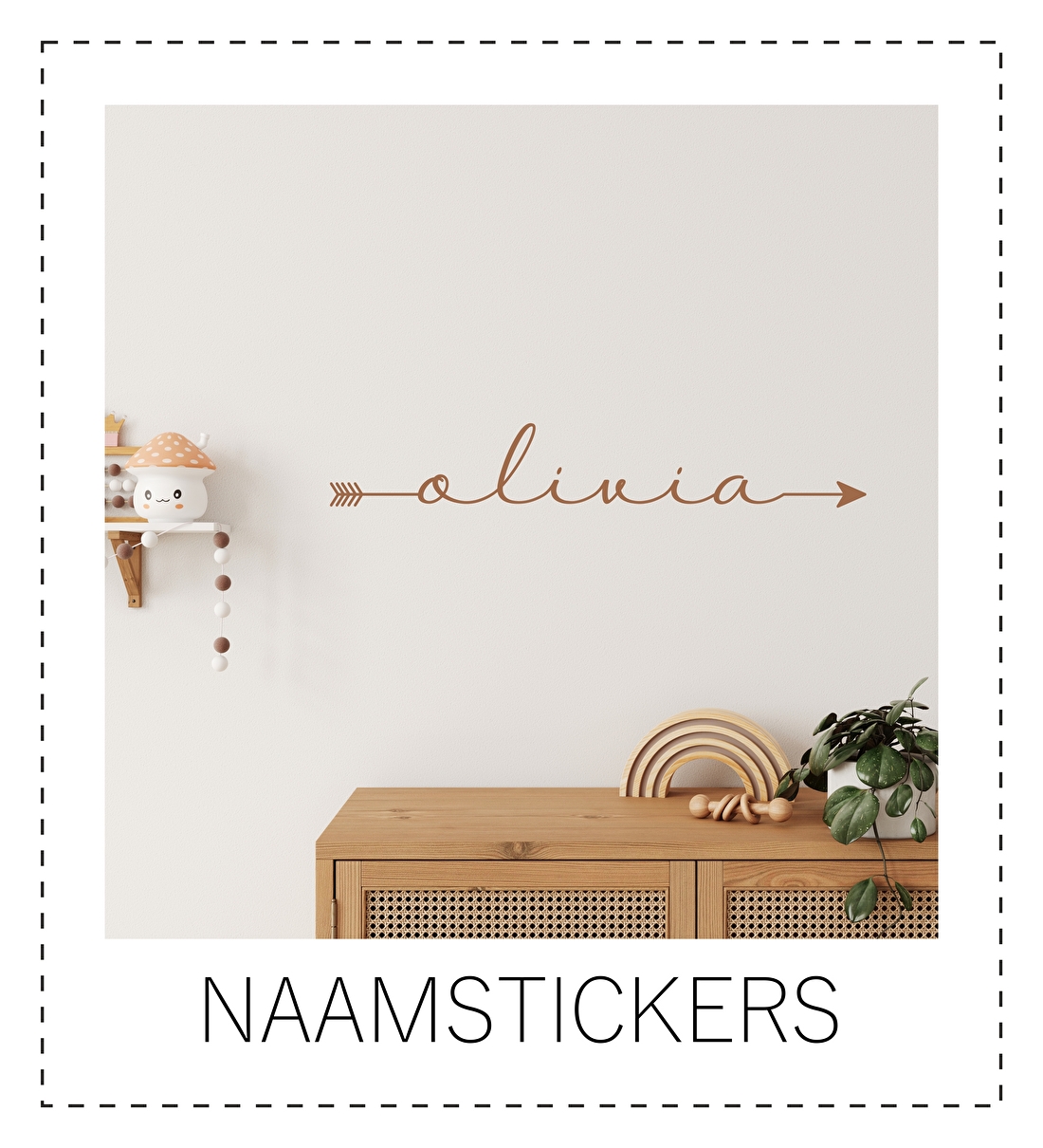 Naamstickers muurstickers met naam