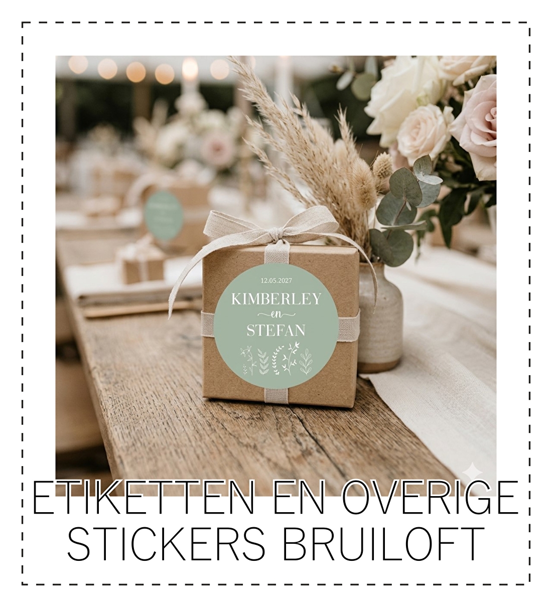trouwen bruiloft etiket sticker